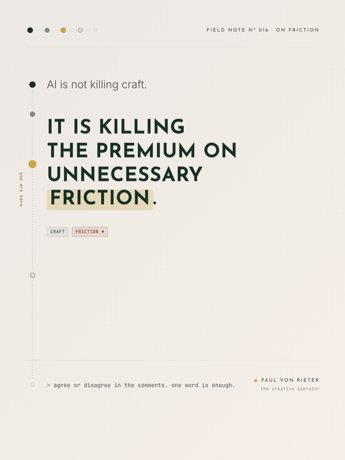 Field note number 016, on friction, as a social graphic