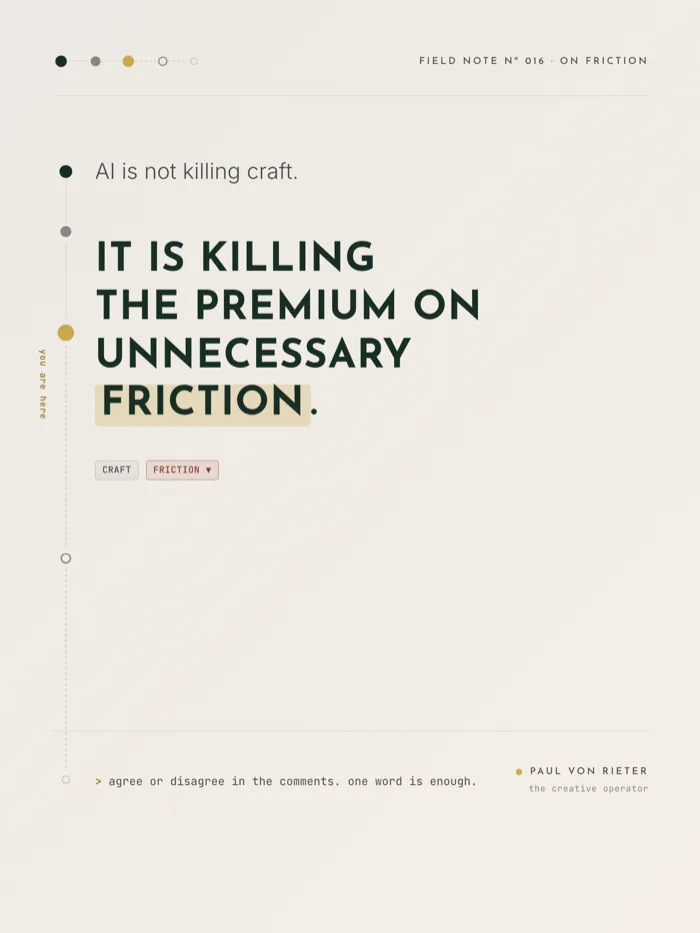 Field note number 016, on friction, as a social graphic