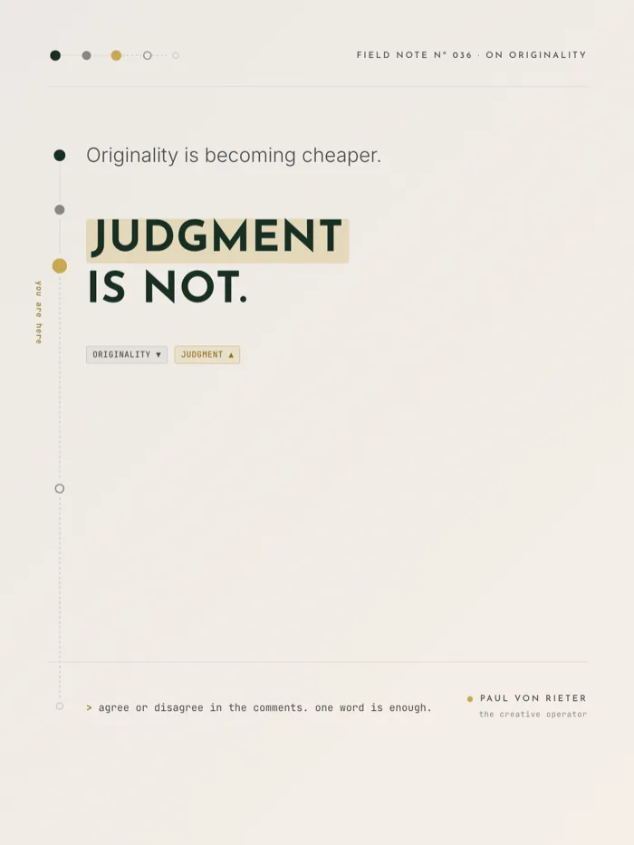 Field note number 036, on originality, as a social graphic